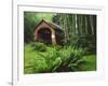 Yachats River Covered Bridge in Siuslaw National Forest, North Fork, Oregon, USA-Steve Terrill-Framed Photographic Print