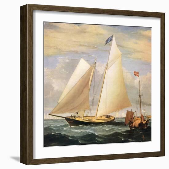 Yacht America, 1851-Fitz Hugh Lane-Framed Giclee Print