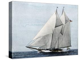 Yacht "America," First Winner of the America's Cup Race, in a Later Rig-null-Stretched Canvas