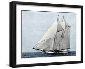 Yacht "America," First Winner of the America's Cup Race, in a Later Rig-null-Framed Giclee Print