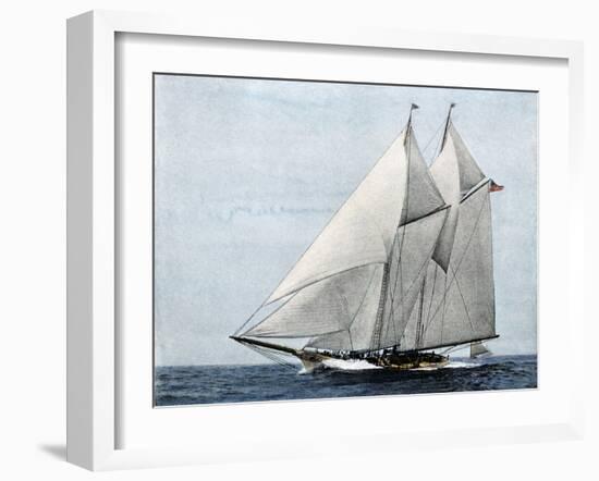 Yacht "America," First Winner of the America's Cup Race, in a Later Rig-null-Framed Giclee Print