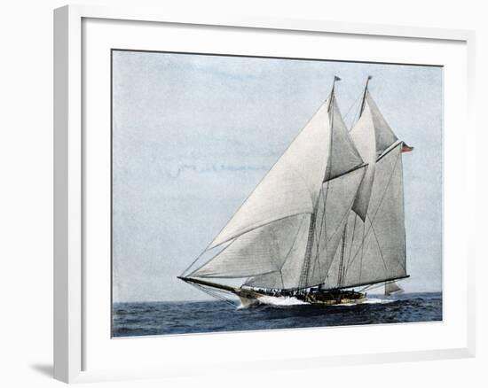 Yacht "America," First Winner of the America's Cup Race, in a Later Rig-null-Framed Giclee Print