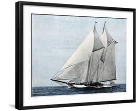 Yacht "America," First Winner of the America's Cup Race, in a Later Rig-null-Framed Giclee Print