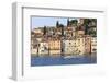 Yacht and Old Town from the Sea on a Summer's Early Morning, Rovinj (Rovigno) Peninsula, Istria-Eleanor Scriven-Framed Photographic Print