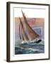 "Yacht and Steamship,"January 23, 1932-Anton Otto Fischer-Framed Giclee Print