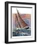 "Yacht and Steamship,"January 23, 1932-Anton Otto Fischer-Framed Premium Giclee Print