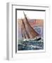 "Yacht and Steamship,"January 23, 1932-Anton Otto Fischer-Framed Premium Giclee Print