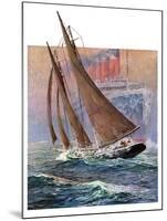 "Yacht and Steamship,"January 23, 1932-Anton Otto Fischer-Mounted Giclee Print