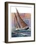 "Yacht and Steamship,"January 23, 1932-Anton Otto Fischer-Framed Giclee Print