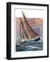 "Yacht and Steamship,"January 23, 1932-Anton Otto Fischer-Framed Giclee Print