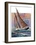 "Yacht and Steamship,"January 23, 1932-Anton Otto Fischer-Framed Premium Giclee Print