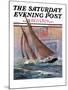 "Yacht and Steamship," Saturday Evening Post Cover, January 23, 1932-Anton Otto Fischer-Mounted Giclee Print