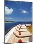 Yacht and Tropical Island, Maldives, Indian Ocean, Asia-Sakis Papadopoulos-Mounted Photographic Print