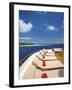 Yacht and Tropical Island, Maldives, Indian Ocean, Asia-Sakis Papadopoulos-Framed Photographic Print