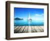 Yacht and Wooden Platform-Iakov Kalinin-Framed Photographic Print