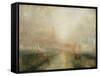 Yacht Approaching the Coast-J. M. W. Turner-Framed Stretched Canvas