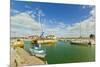 Yacht at marina by Quai de La Criee in the island's principal western town, Ars en Re, Ile de Re, C-Robert Francis-Mounted Photographic Print