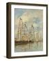 Yacht Basin at Trouville-Deauville, c.1895-6-Eugene Louis Boudin-Framed Giclee Print