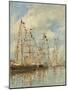 Yacht Basin at Trouville-Deauville, c.1895-6-Eugene Louis Boudin-Mounted Giclee Print