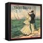 Yacht Brand - Rialto, California - Citrus Crate Label-Lantern Press-Framed Stretched Canvas