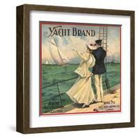 Yacht Brand - Rialto, California - Citrus Crate Label-Lantern Press-Framed Art Print