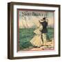 Yacht Brand - Rialto, California - Citrus Crate Label-Lantern Press-Framed Art Print