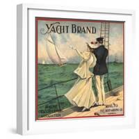 Yacht Brand - Rialto, California - Citrus Crate Label-Lantern Press-Framed Art Print