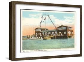 Yacht Club, Coronado, San Diego, California-null-Framed Art Print