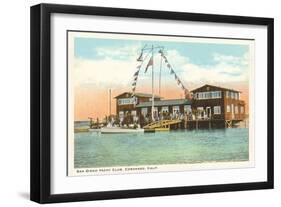 Yacht Club, Coronado, San Diego, California-null-Framed Art Print