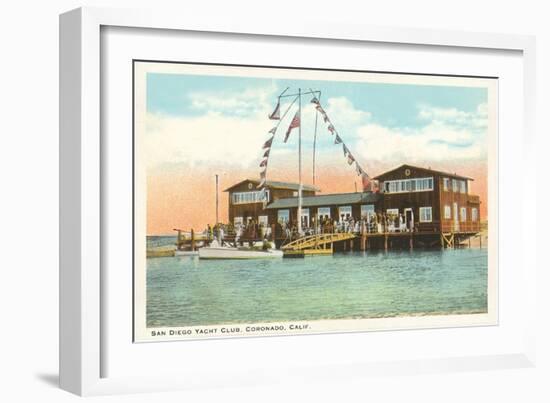 Yacht Club, Coronado, San Diego, California-null-Framed Art Print