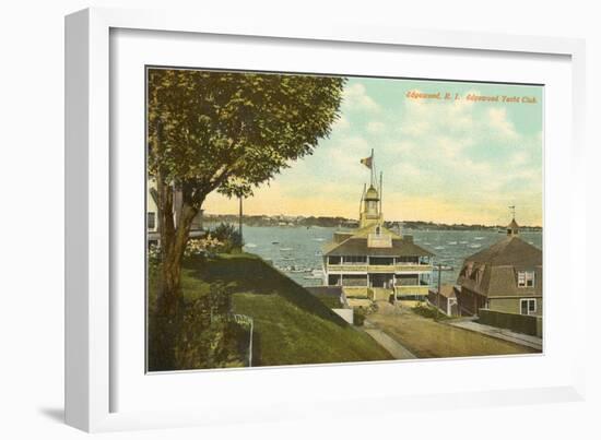 Yacht Club, Edgewood, Rhode Island-null-Framed Art Print