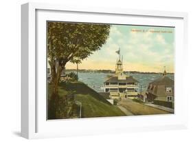 Yacht Club, Edgewood, Rhode Island-null-Framed Art Print