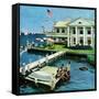 "Yacht Club," June 23, 1962-George Hughes-Framed Stretched Canvas