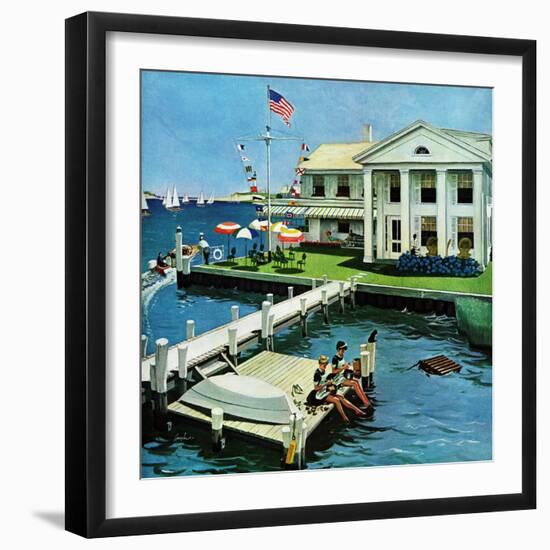 "Yacht Club," June 23, 1962-George Hughes-Framed Premium Giclee Print