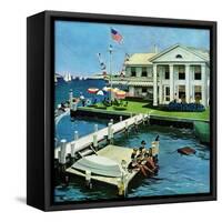 "Yacht Club," June 23, 1962-George Hughes-Framed Stretched Canvas