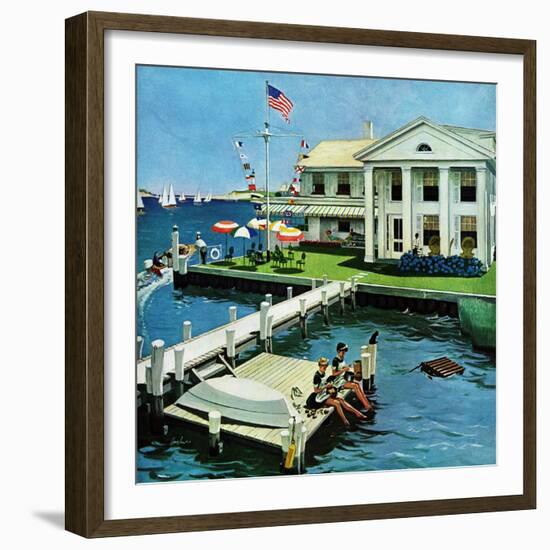 "Yacht Club," June 23, 1962-George Hughes-Framed Giclee Print