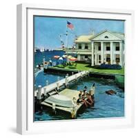 "Yacht Club," June 23, 1962-George Hughes-Framed Giclee Print