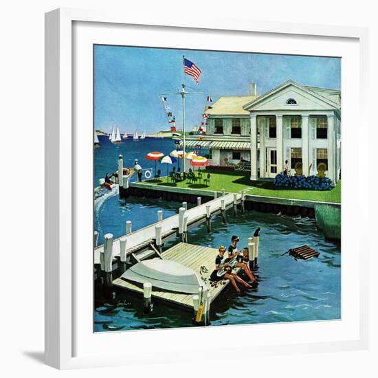 "Yacht Club," June 23, 1962-George Hughes-Framed Giclee Print