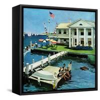 "Yacht Club," June 23, 1962-George Hughes-Framed Stretched Canvas
