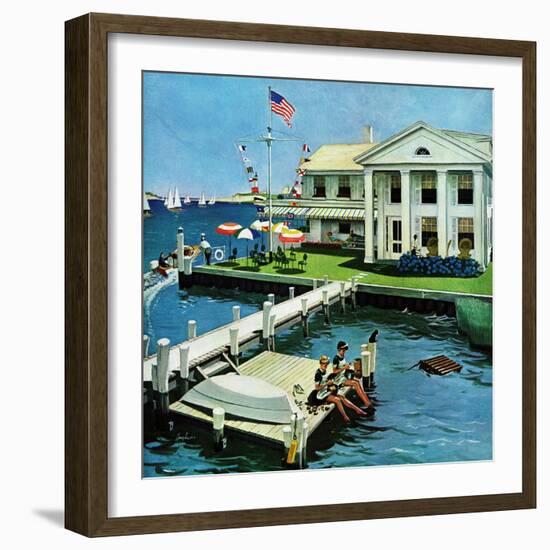 "Yacht Club," June 23, 1962-George Hughes-Framed Giclee Print