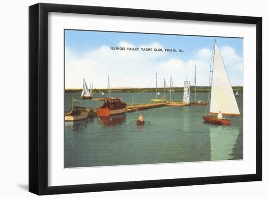 Yacht Club, Peoria, Illinois-null-Framed Art Print