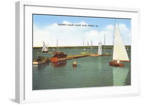 Yacht Club, Peoria, Illinois-null-Framed Art Print