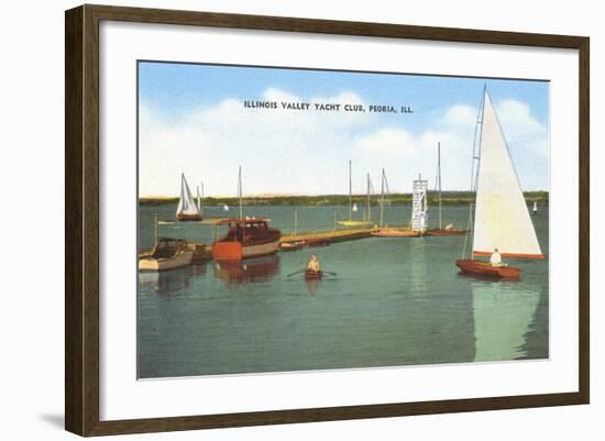 Yacht Club, Peoria, Illinois-null-Framed Art Print