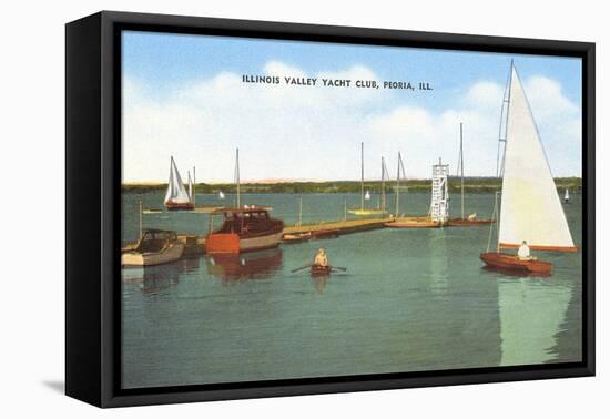 Yacht Club, Peoria, Illinois-null-Framed Stretched Canvas