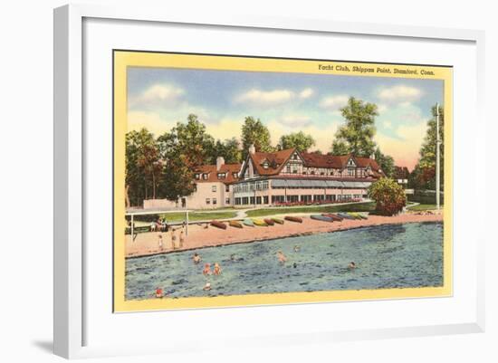 Yacht Club, Stamford, Connecticut-null-Framed Art Print