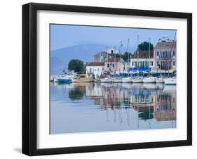 Yacht Harbor, Fiskardo, Kefalonia, Ionian Islands, Greece-Walter Bibikow-Framed Photographic Print