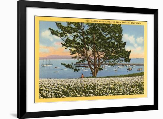 Yacht Harbor, Santa Barbara, California-null-Framed Art Print