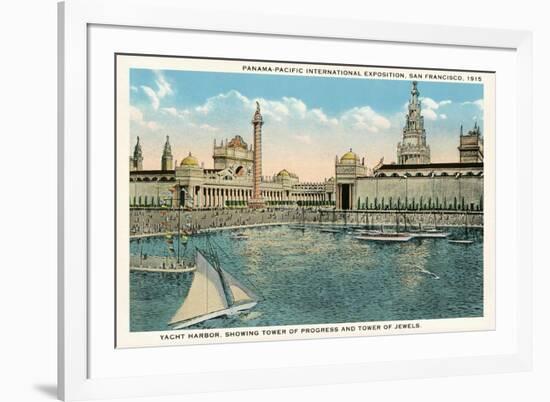 Yacht Harbor, World's Fair, San Francisco, California-null-Framed Premium Giclee Print