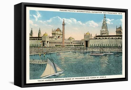 Yacht Harbor, World's Fair, San Francisco, California-null-Framed Stretched Canvas