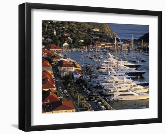 Yacht Harbour, Gustavia, St. Barts, French West Indes-Walter Bibikow-Framed Photographic Print